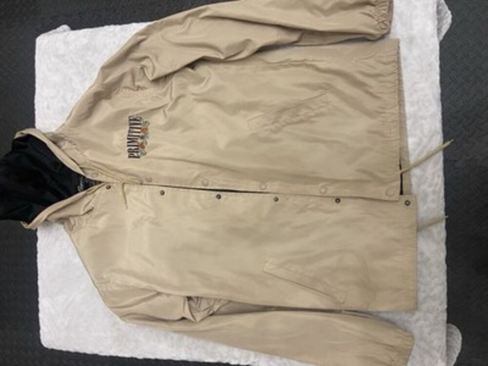 Primitive Skateboarding Tan Jacket Button Up Mens Size Medium